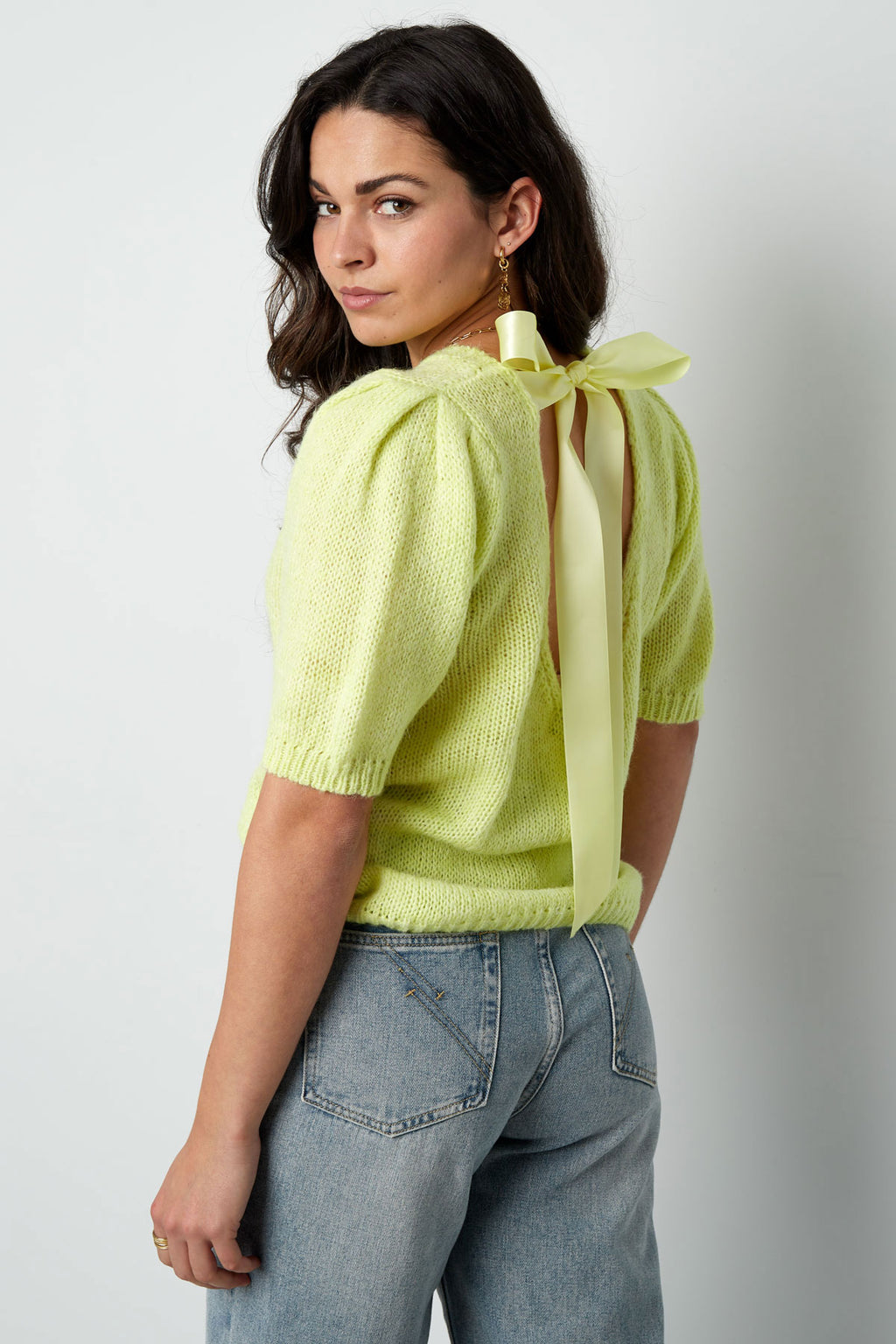 Casual effen, slim fit wollen gebreide truien