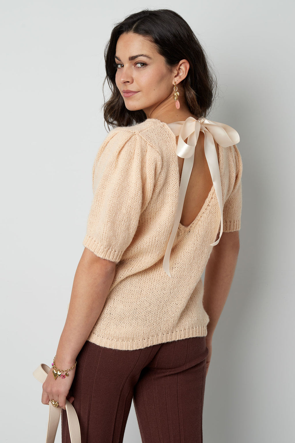 Casual effen, slim fit wollen gebreide truien