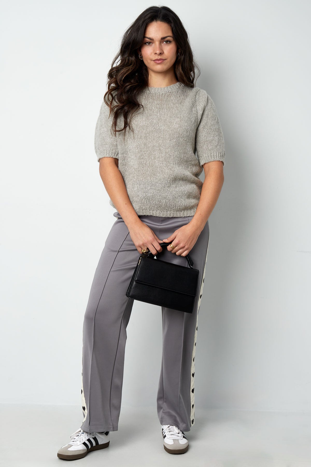 Casual effen, slim fit wollen gebreide truien