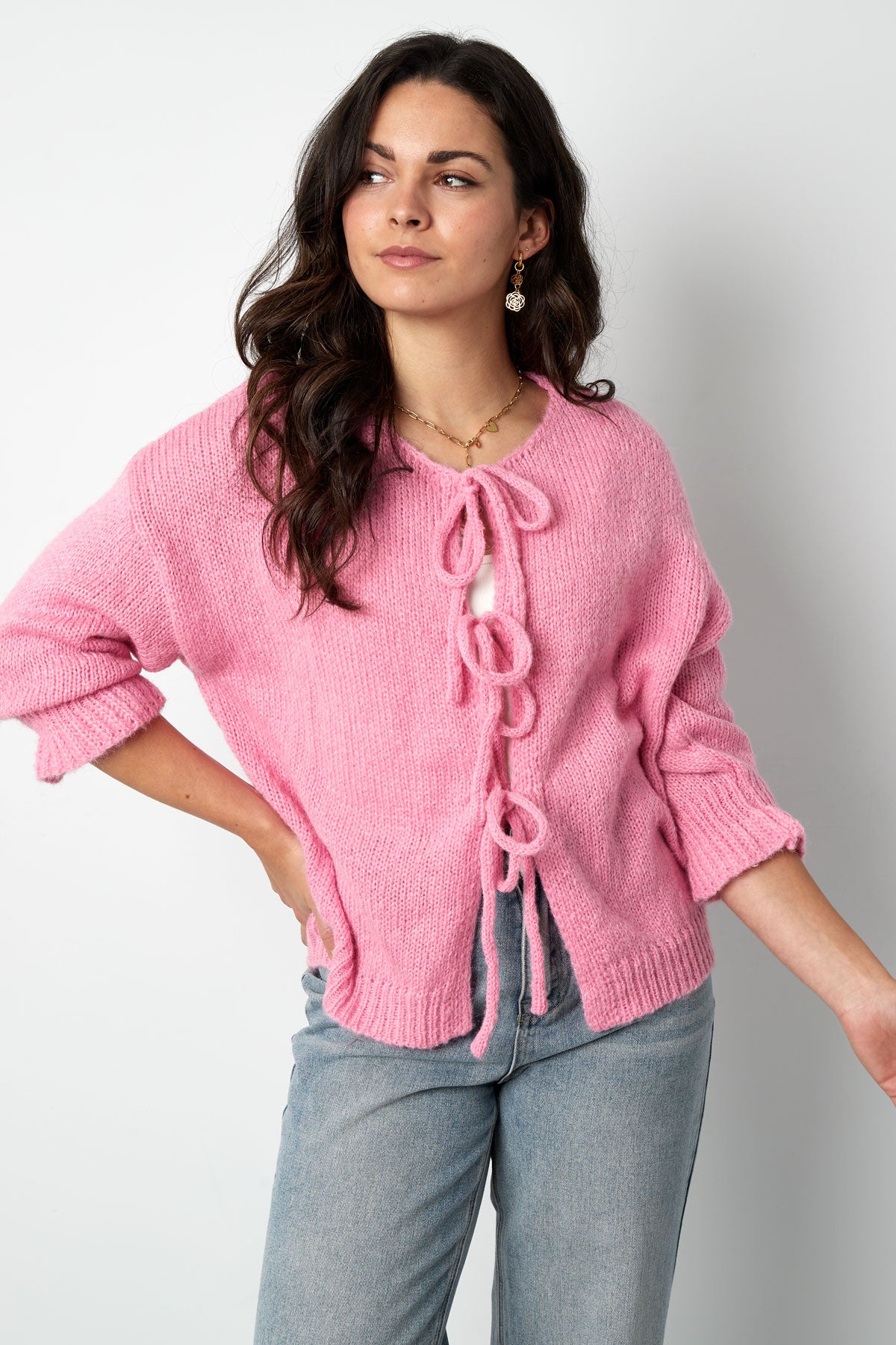 Casual effen, slim fit wollen gebreide truien