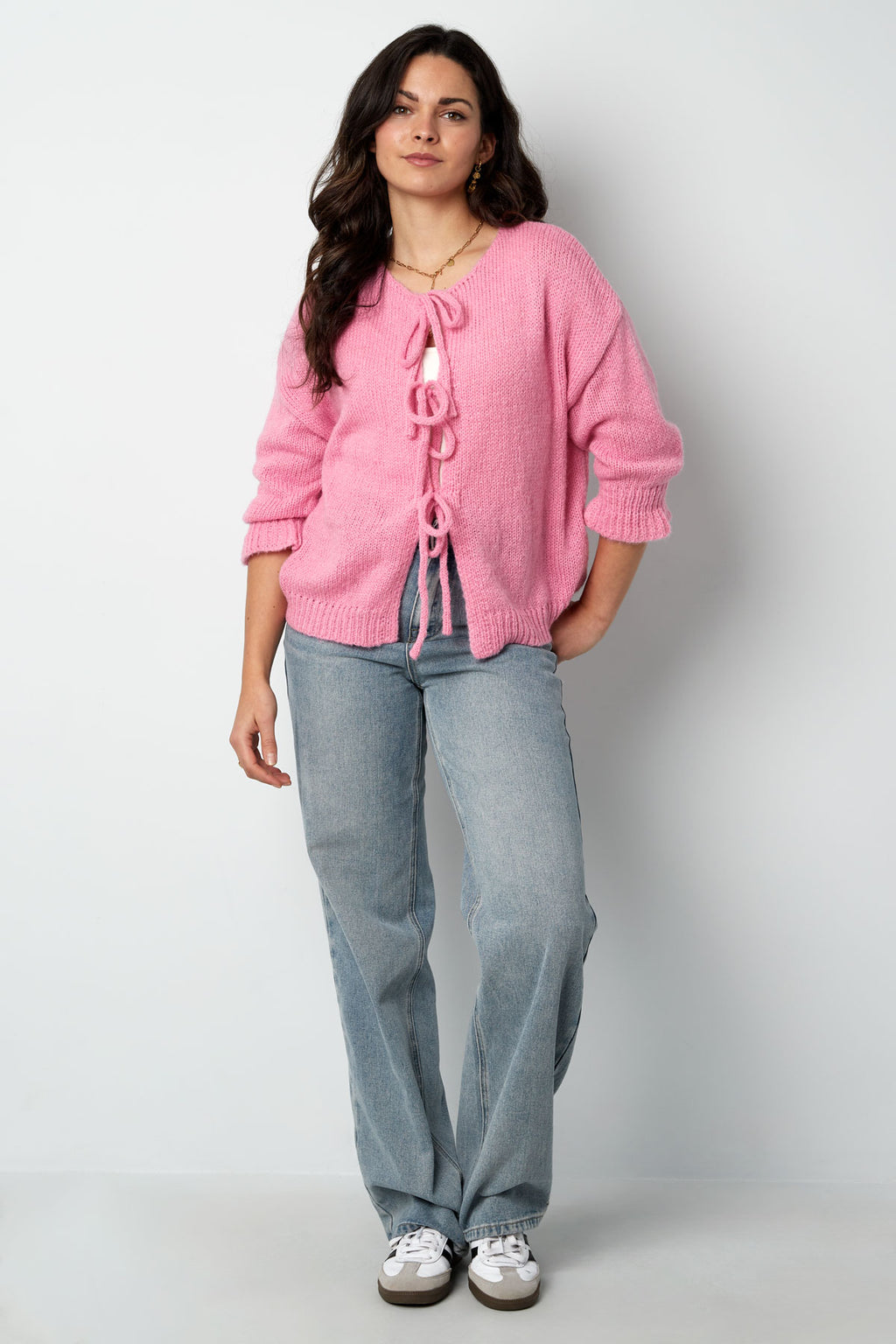 Casual effen, slim fit wollen gebreide truien