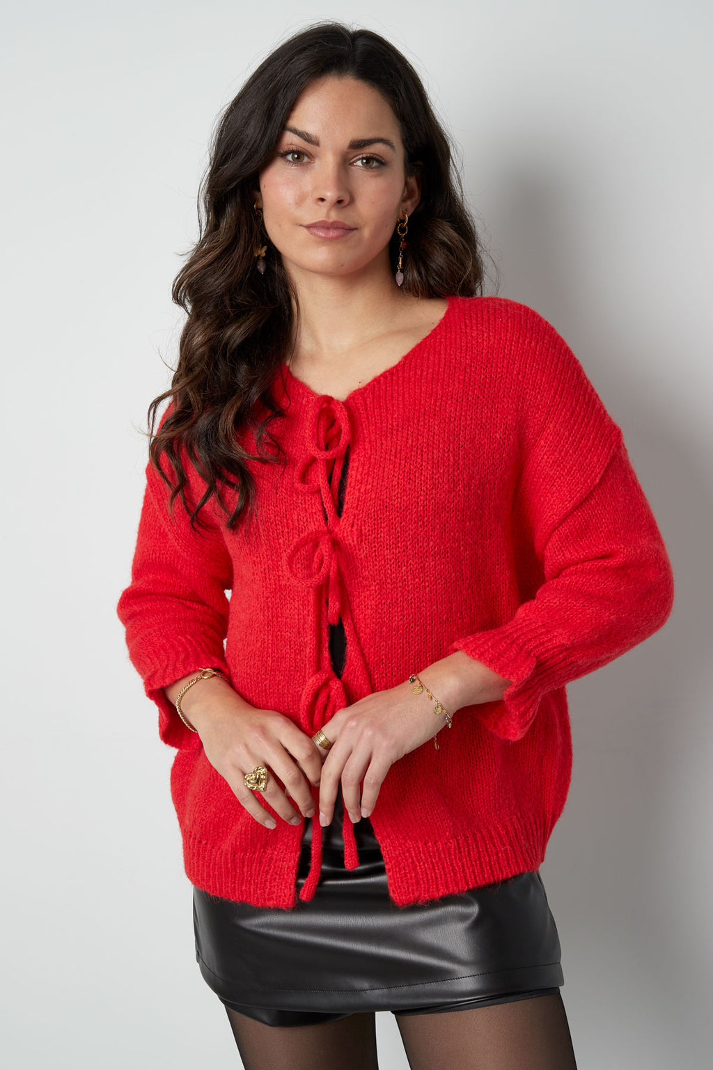 Casual effen, slim fit wollen gebreide truien