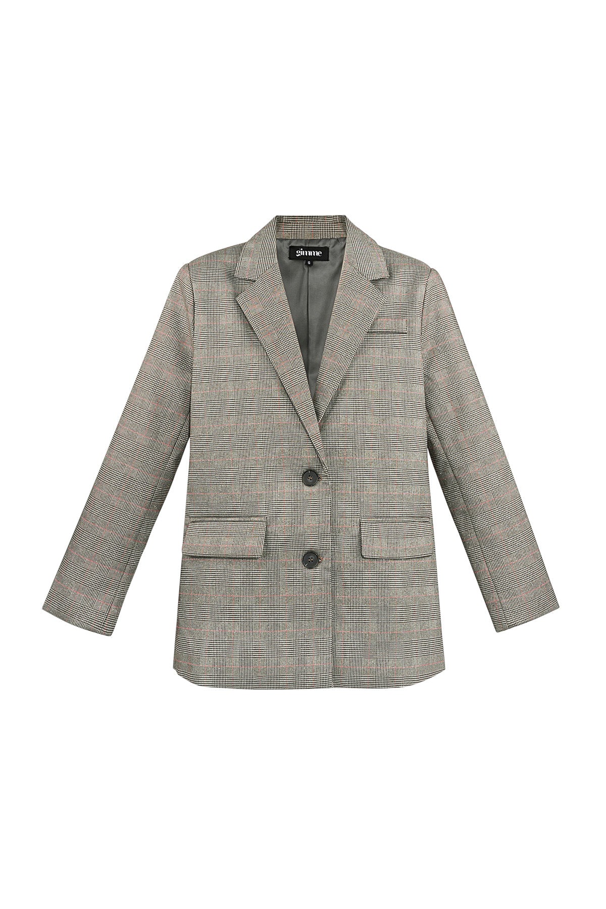 Polyestervezel Vrouwen Suit Set Conservatief Geruit Herfst/Winter