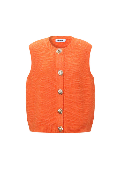 Gebreide Polyestervezel Vrouwen Gebreide Vest Casual Solide Kleur
